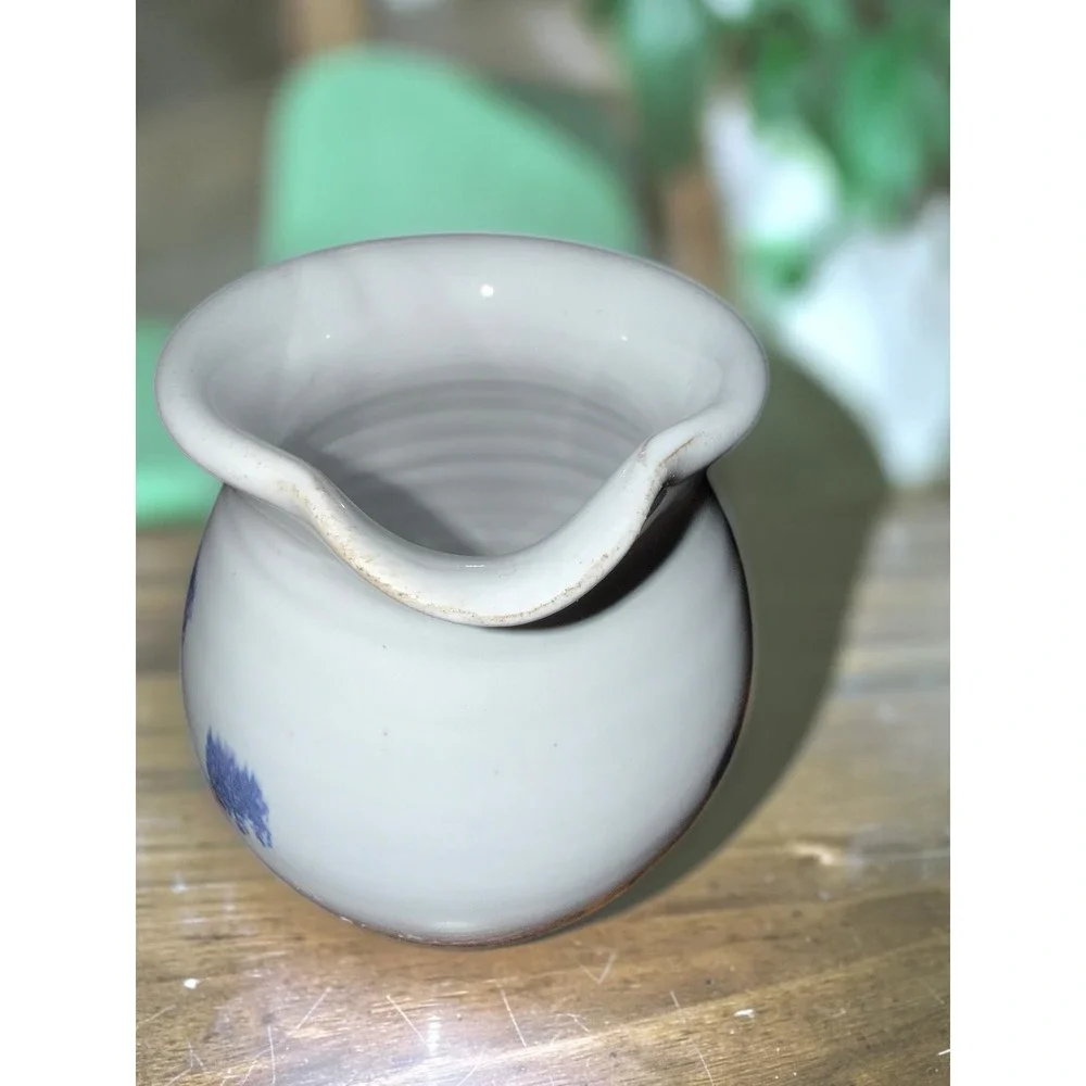 Vintage‎ Steven Pearce Pottery Creamer Pitcher Hand Painted Floral Stoneware